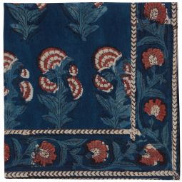 Carnation Napkin - Indigo/Brick Red (Set of 2)